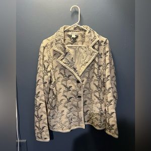 Coldwater creek embroidered and beaded blazer in size large